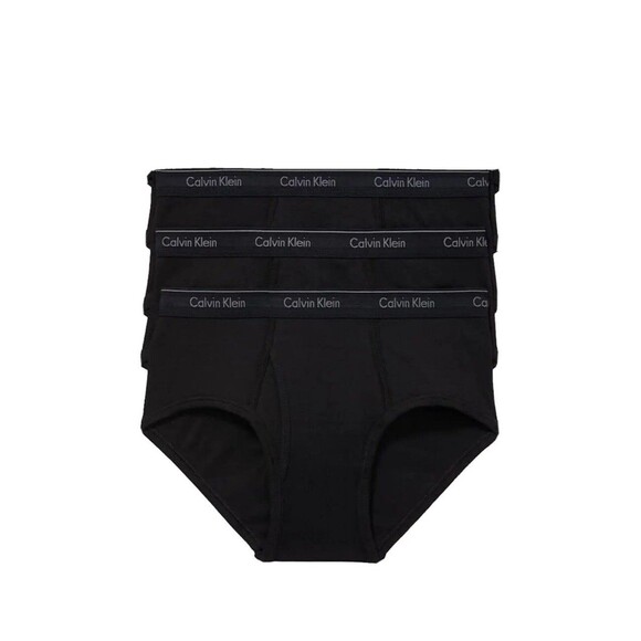 Calvin Klein Men’s Briefs 2XL XXL Black Classic Fit 3 Pack 100% Cotton Underwear - Picture 3 of 15